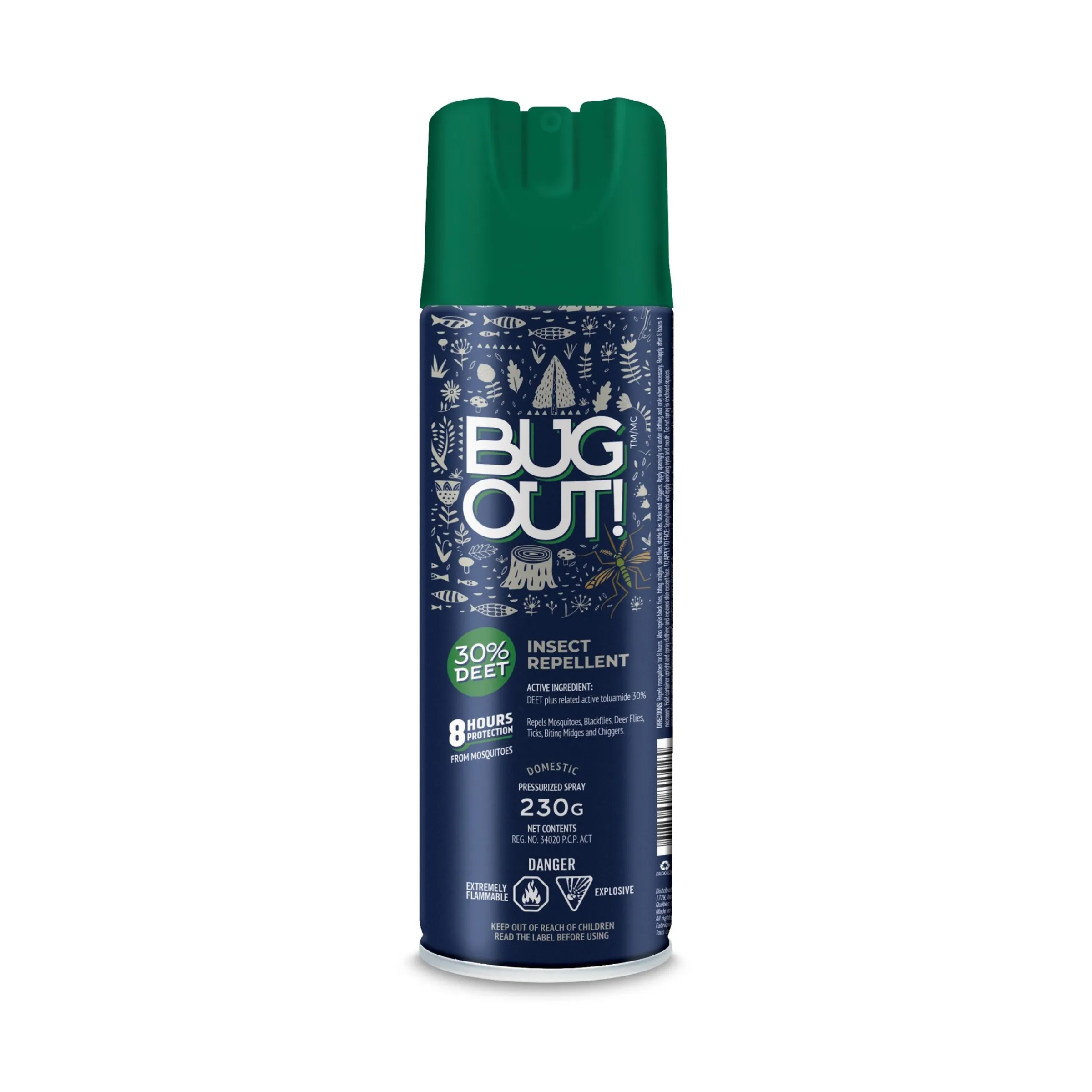 Aerosol insect repellent - 30% Deet^Bug Out