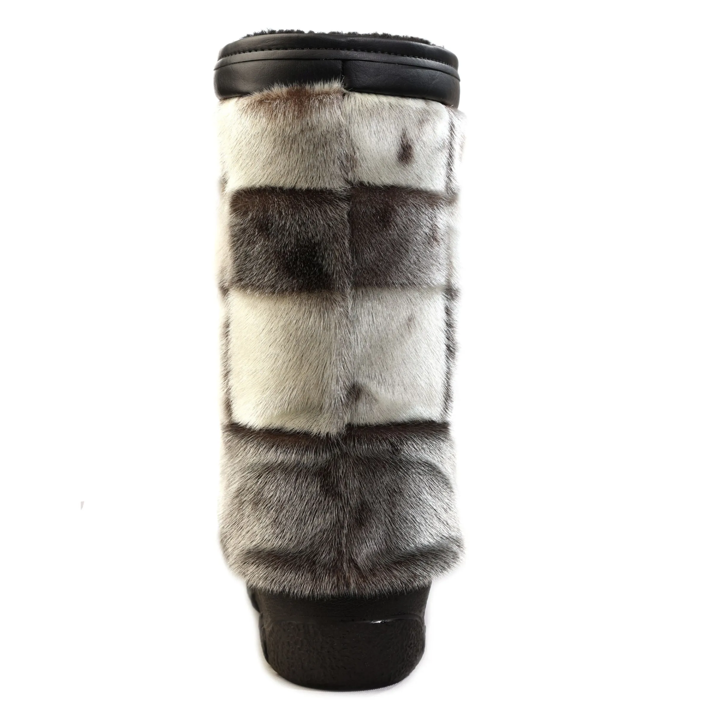 Checked style Seal fur boots - Women's^Bilodeau New