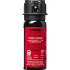 Deterrent pepper for dog attacks with flip top