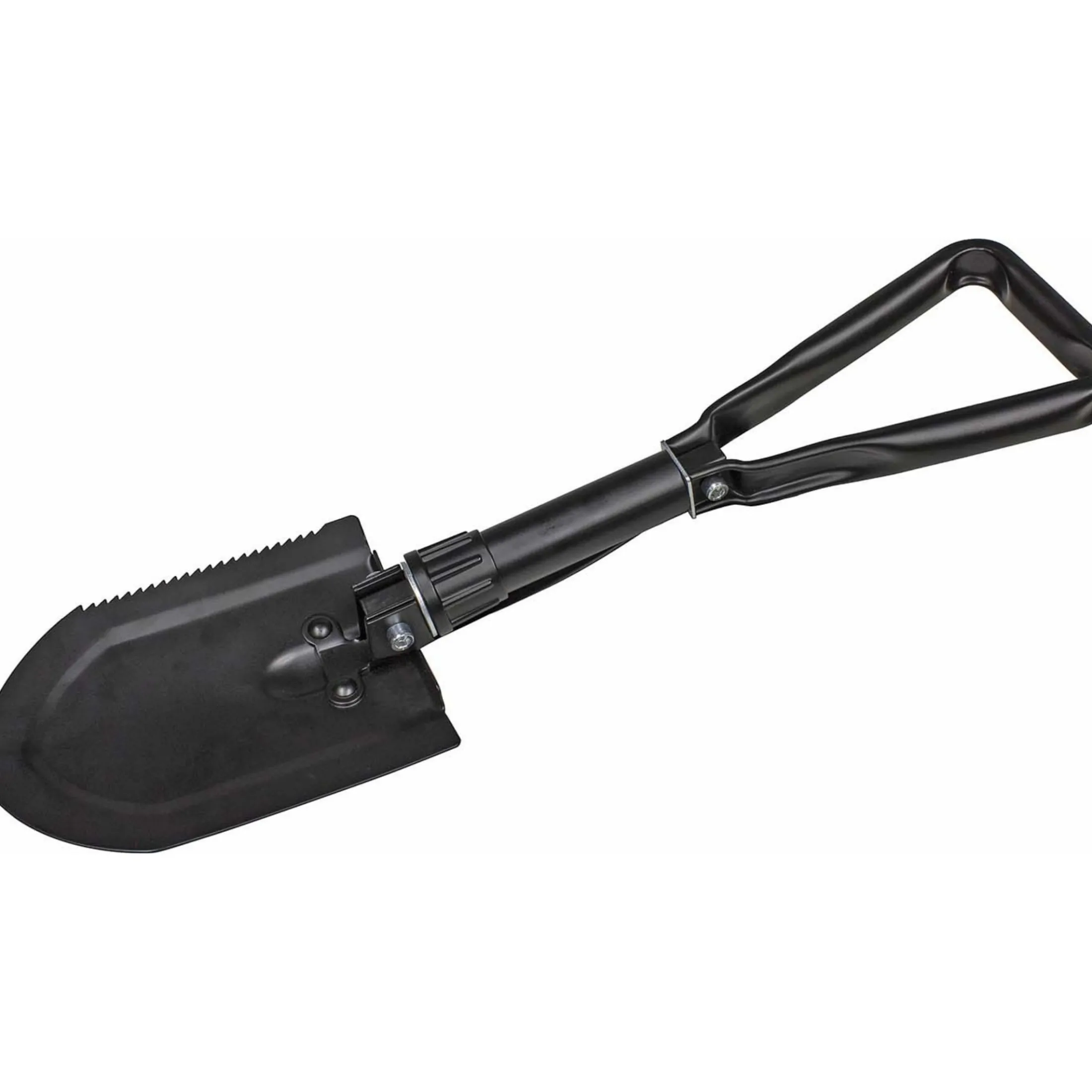Folding compact shovel with case