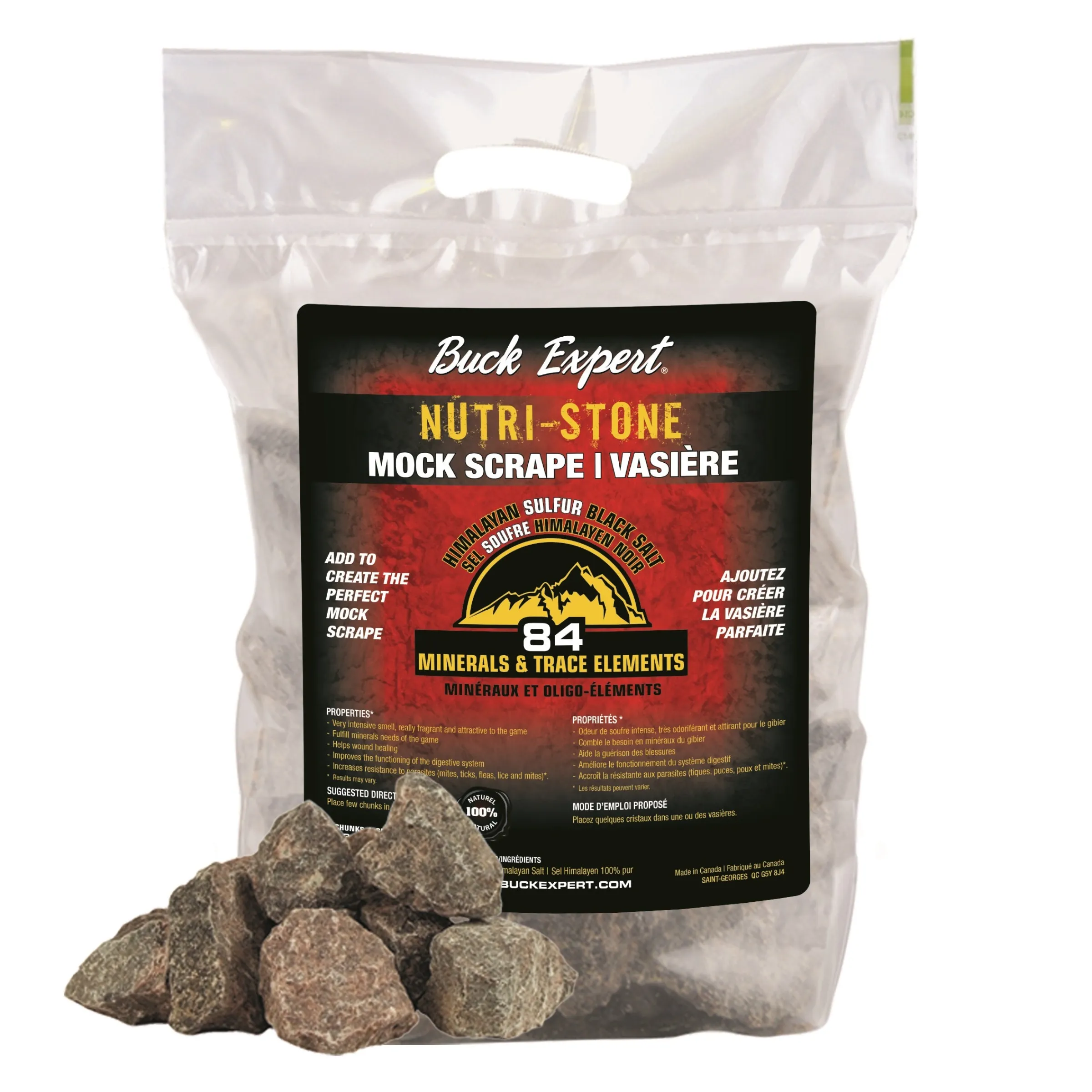 Himalayan salt Nutri-stoneblack stone - 1.5kg^Buck Expert Clearance