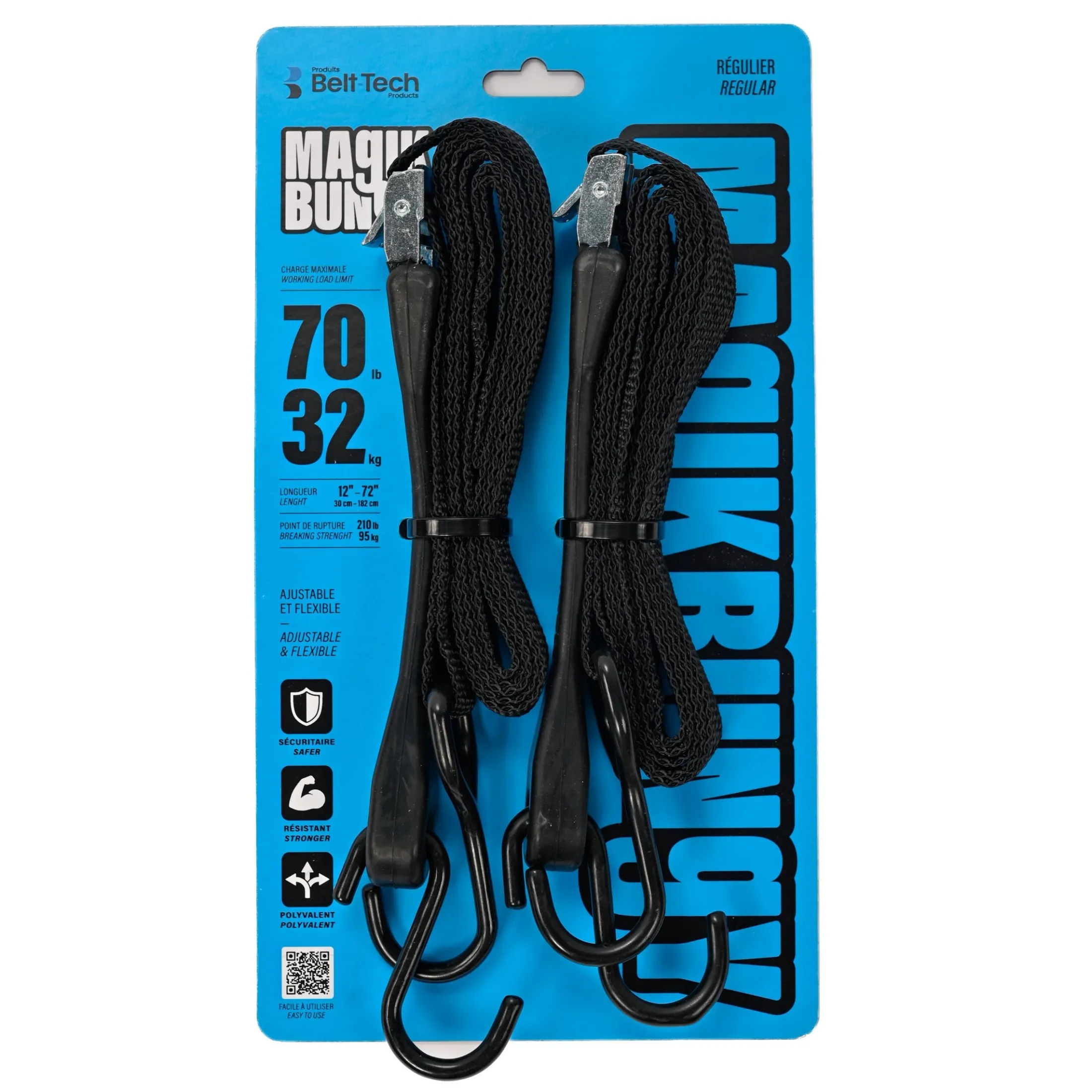 Magik Bungy strap 152mm - Regular - 2/pkg