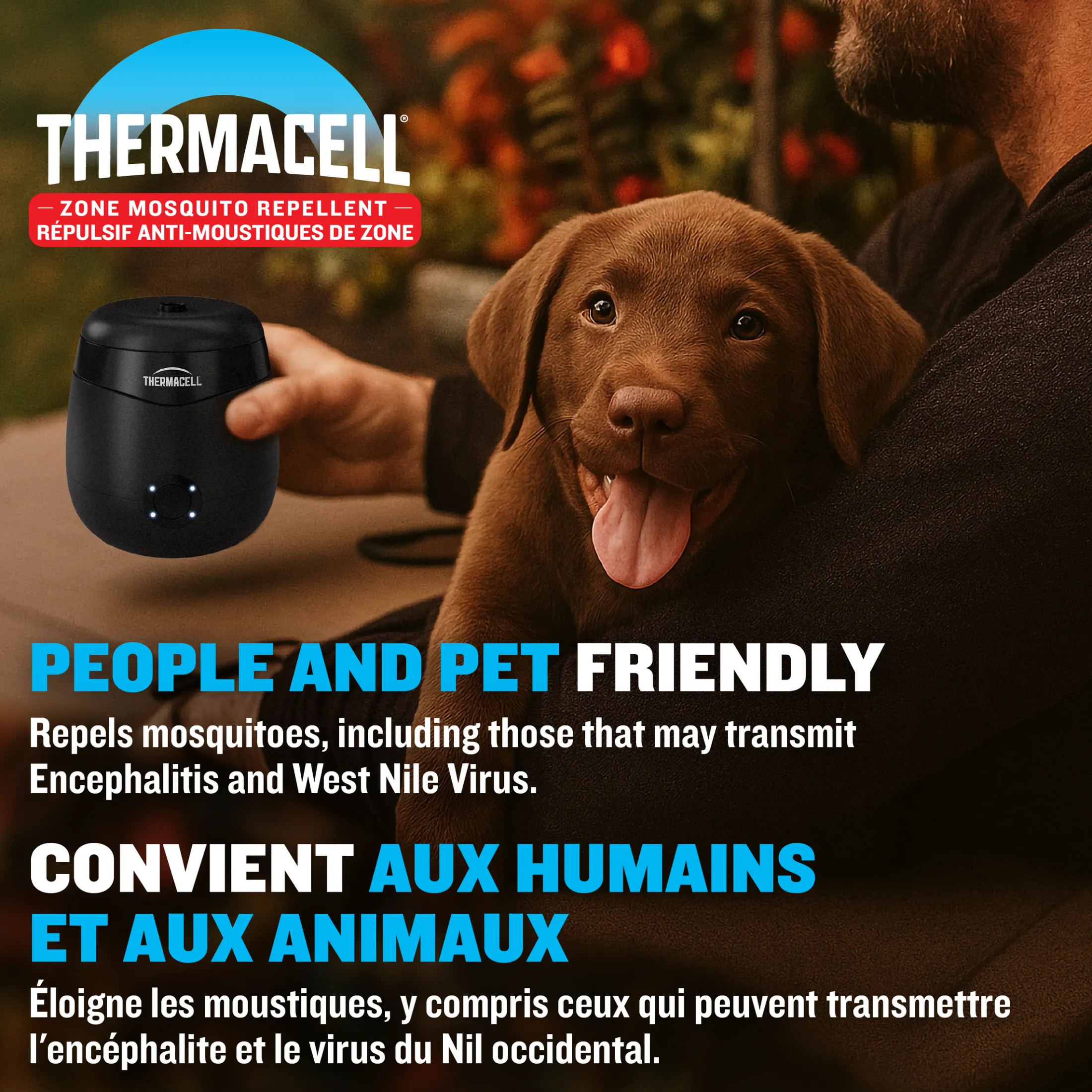 Thermacell E-ZoneGuard Patio Rechargeable Mosquito Repeller